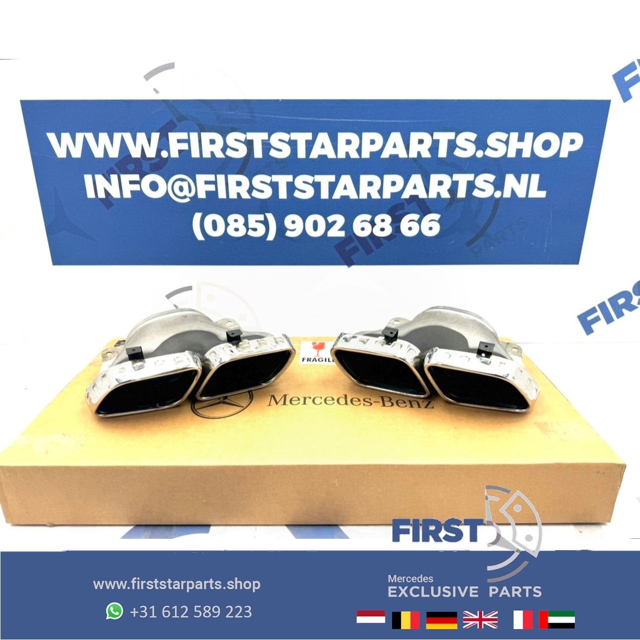 W167 C167 V167 FACELIFT AMG UITLAAT SIERSTUKKEN voor Mercede, Gebruikt, -, Ophalen of Verzenden, -