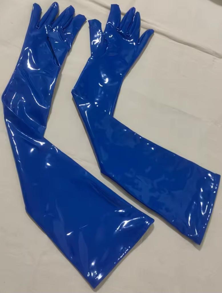 Mooie Blauwe Lak Handschoenen, Verzenden, Nieuw, Handschoenen, Hoed of Pet