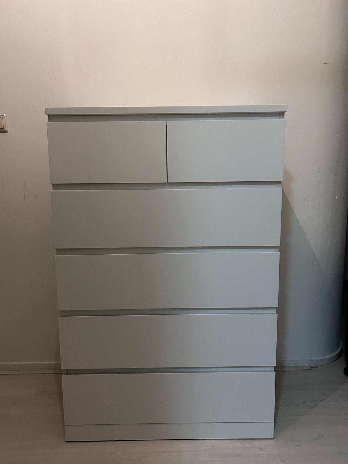 IKEA MALM ladekast wit, 6 lades (80x123 cm), Ophalen, 5 laden of meer, 100 tot 150 cm, 50 tot 100 cm