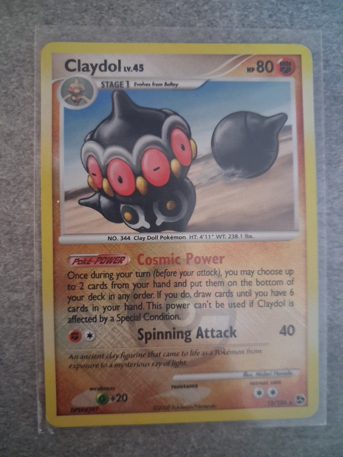 Claydol Pokémon Kaart - Holo Rare - EX Hidden Legends, Ophalen of Verzenden, Gebruikt, Losse kaart, Foil