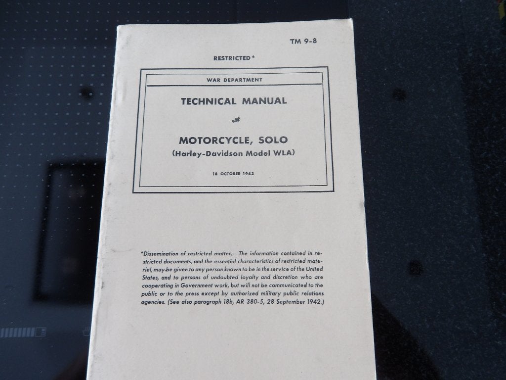 Harley-Davidson WLA Technische Handleiding (1943), Ophalen of Verzenden, Harley-Davidson of Buell
