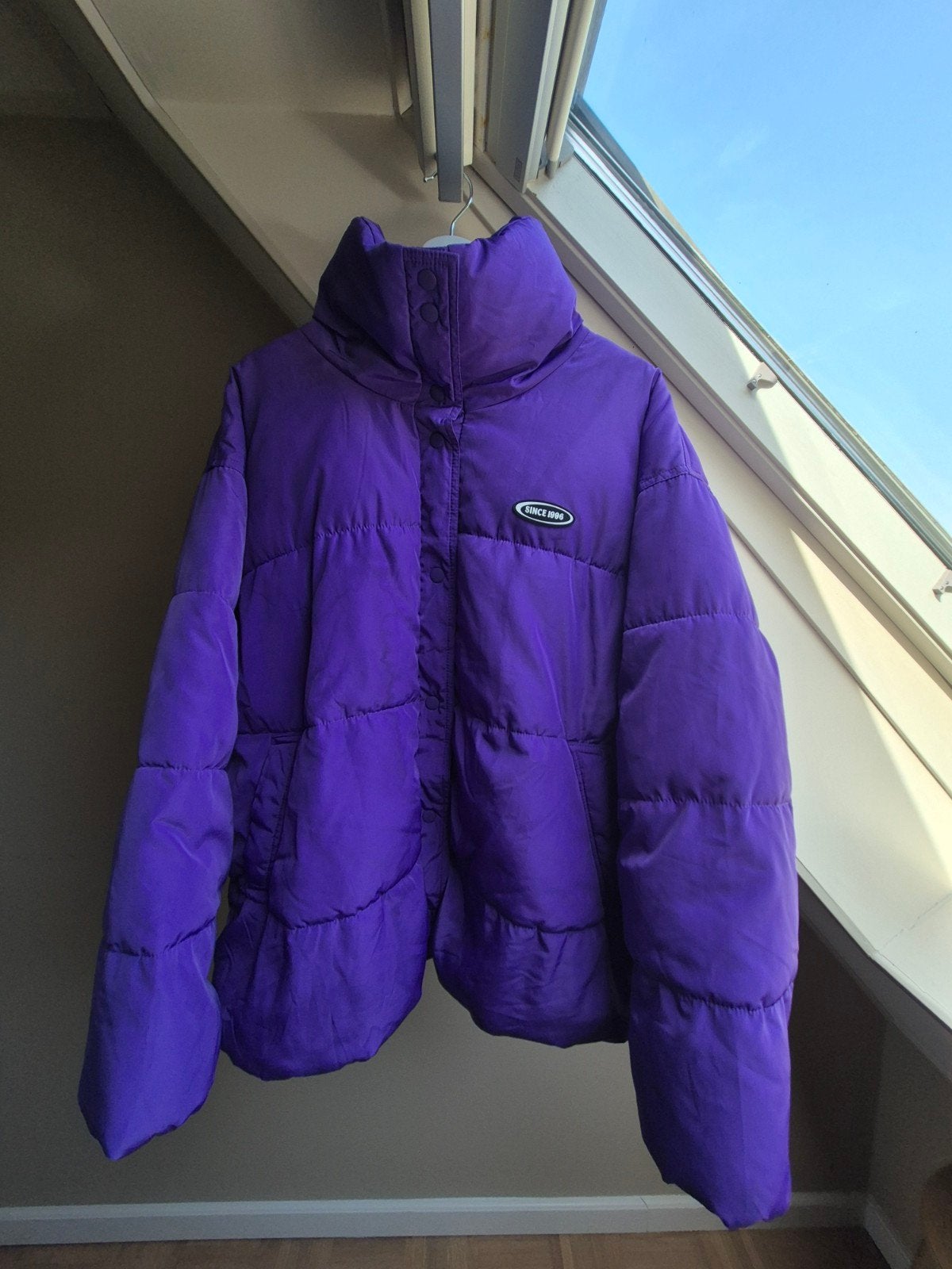 Paarse H&M Winterjas NIEUW Maat 52/54, H&M, Paars, Maat 46/48 (XL) of groter, Nieuw
