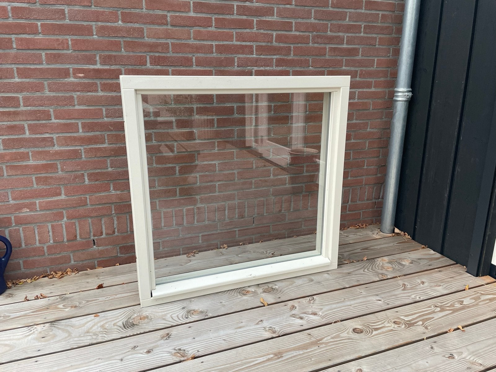 Houten kozijn met vast raam met HR++ dubbelglas (Ug 1,1), Ophalen, Gevelraam of Ruit, 80 tot 120 cm, 80 tot 120 cm