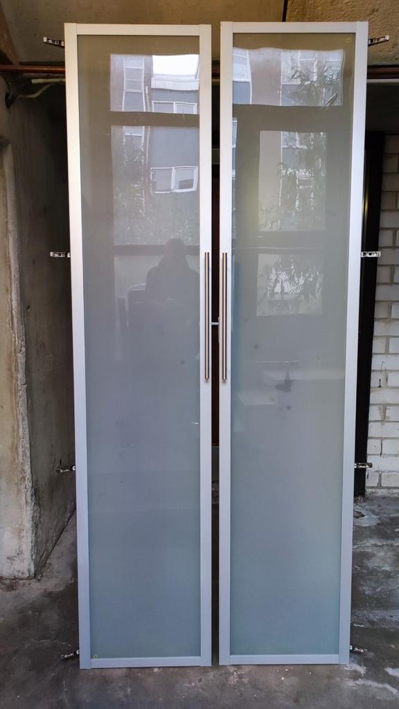 Set IKEA Pax kastdeuren garderobekast, Ophalen, Minder dan 75 cm, Overige typen, Aluminium