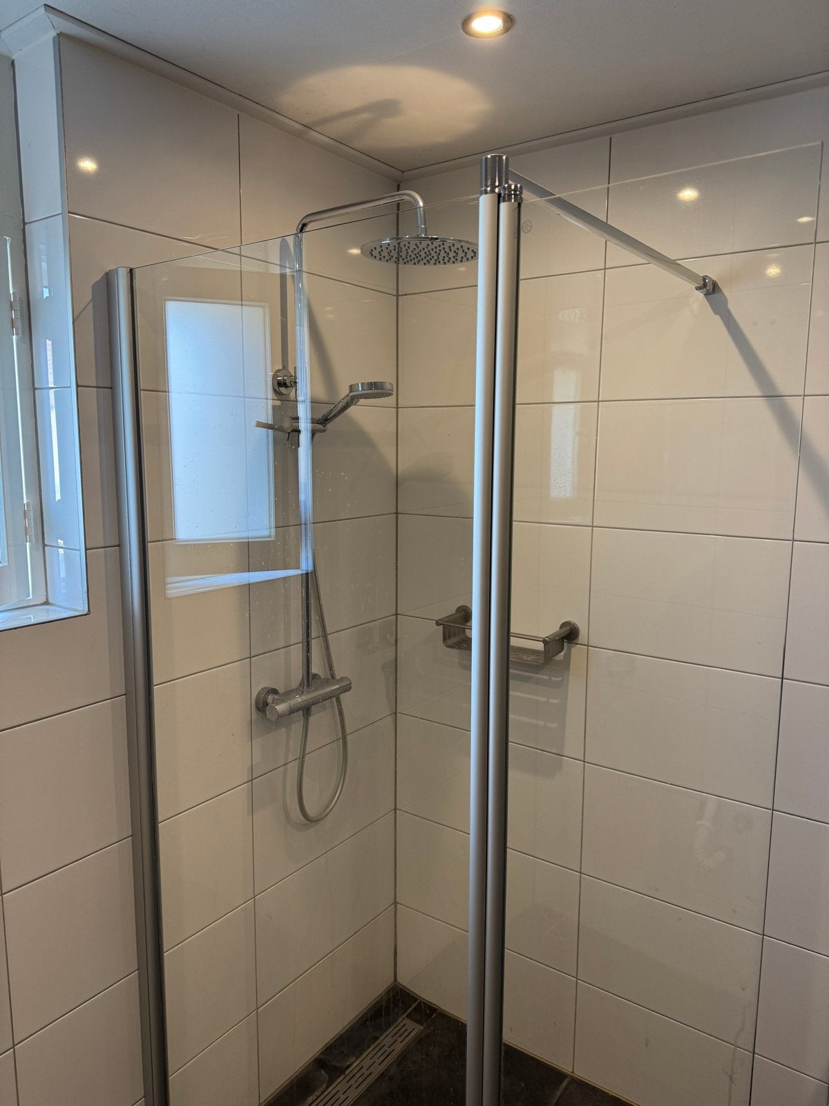 Douchecabine met flap, Ophalen, Gebruikt, Glas, Douche