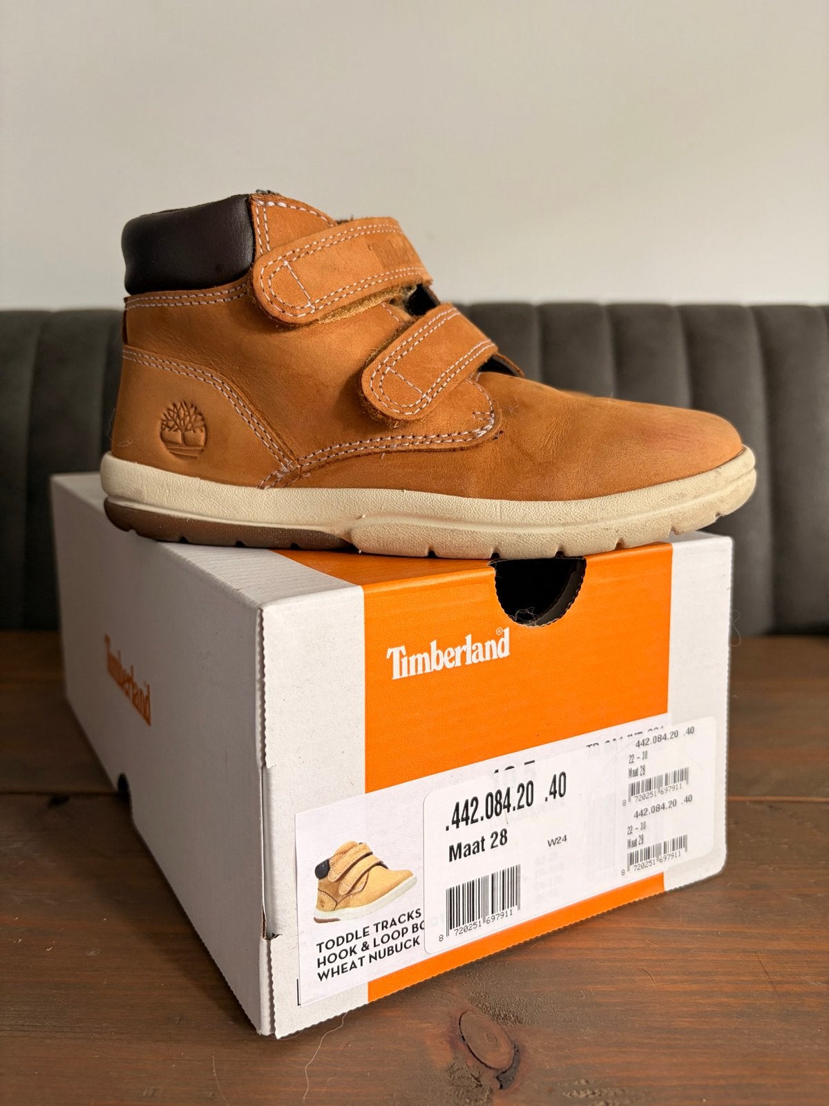 Timberland Toddle Tracks Hook & Loop Boots Maat 28, Gebruikt, Jongen of Meisje, Schoenen, Ophalen of Verzenden