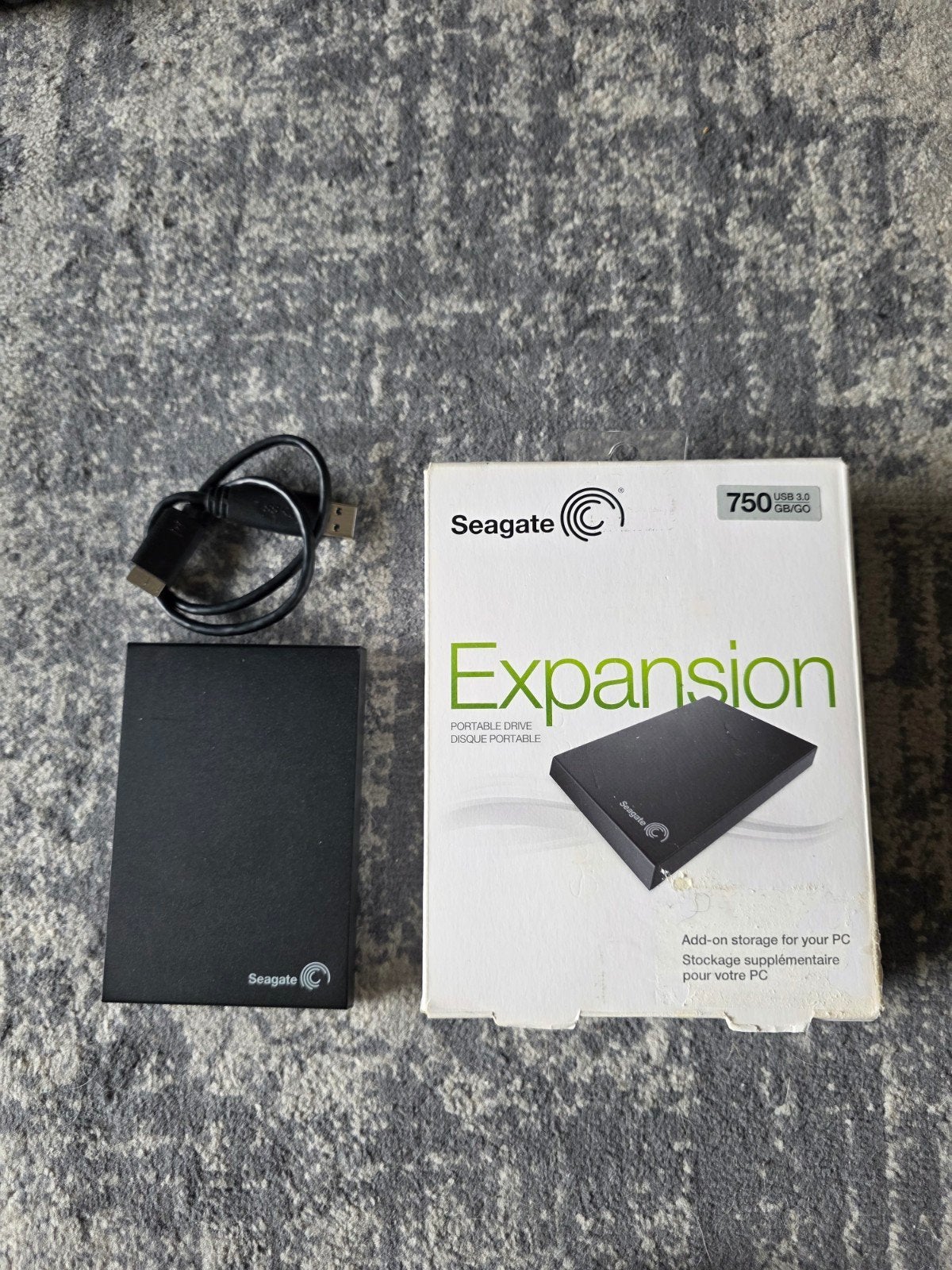 Seagate Expansion 750 GB USB 3.0 Externe Harde Schijf, Computers en Software, Harde schijven, Zo goed als nieuw, Desktop, Extern