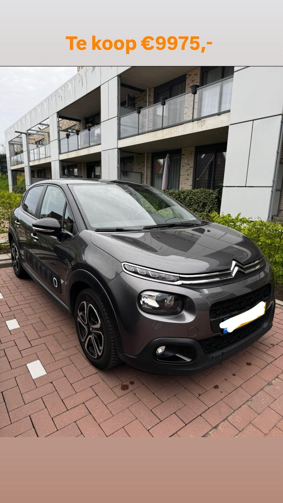 Citroën C3 1.2 Puretech 82pk 2018 Grijs, 450 kg, 40 €/maand, 1199 cc, 450 kg