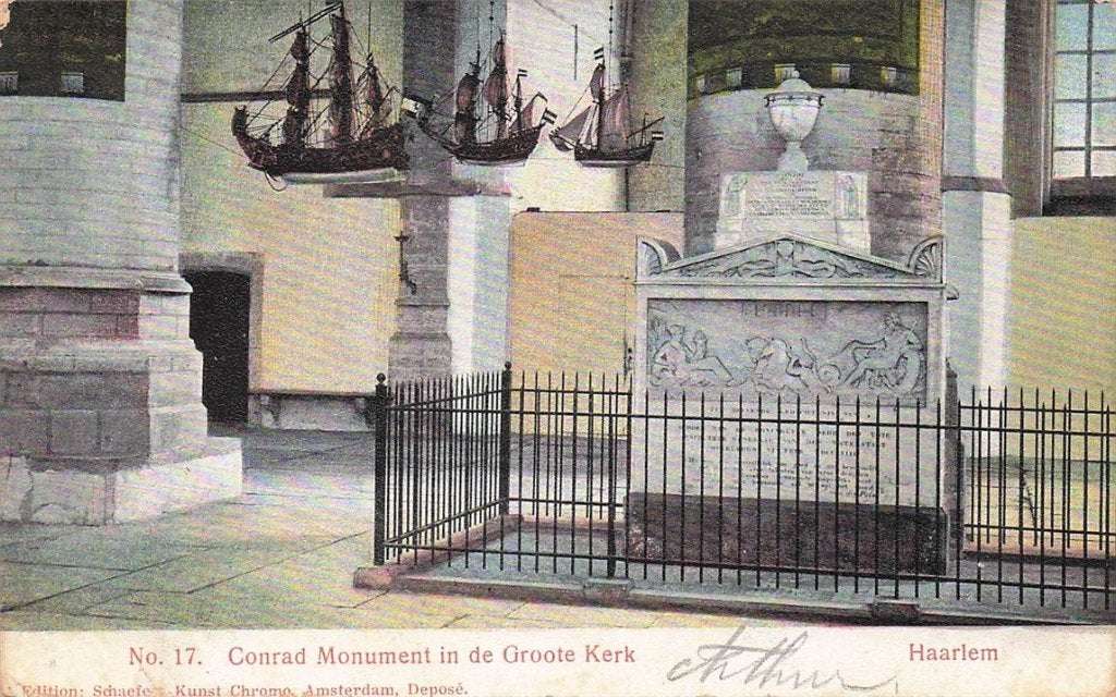 702-248-039 Haarlem Conrad Monument In De Groote Kerk, Verzenden, Voor 1920, Noord-Holland