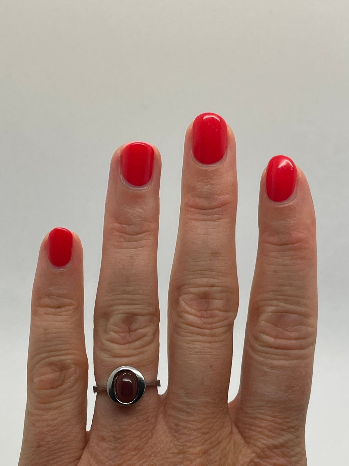 E985 Prachtige zilveren carneool ring (verstelbaar), Sieraden, Tassen en Uiterlijk, Antieke sieraden, Ophalen of Verzenden, Zilver