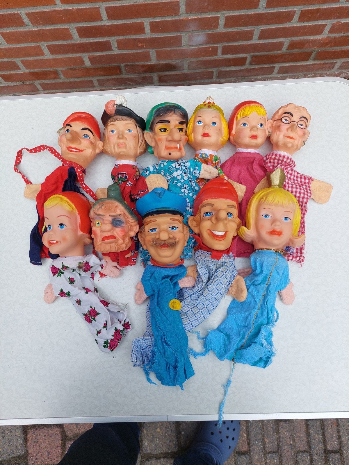 12 Vintage Poppenkastpoppen - Diverse Karakterpoppen, Ophalen of Verzenden, Gebruikt, Overige typen