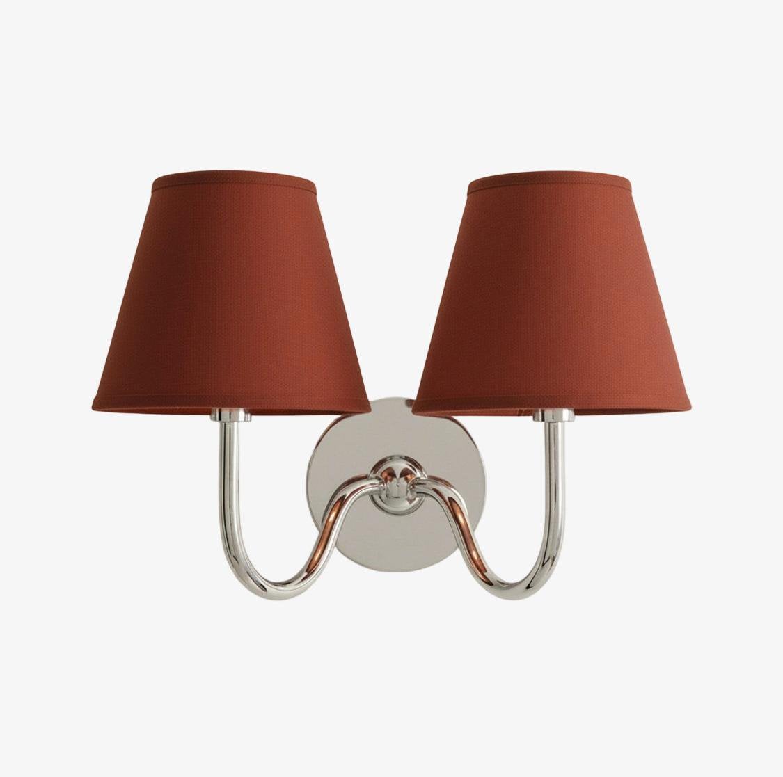 Nieuwe wandlampjes met bordeauxrode kap, Ophalen of Verzenden, Nieuw, Wandlamp, Rood