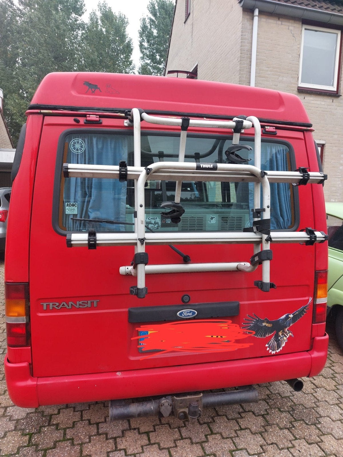 Thule Fietsenrek, Ophalen, Achterklepdrager