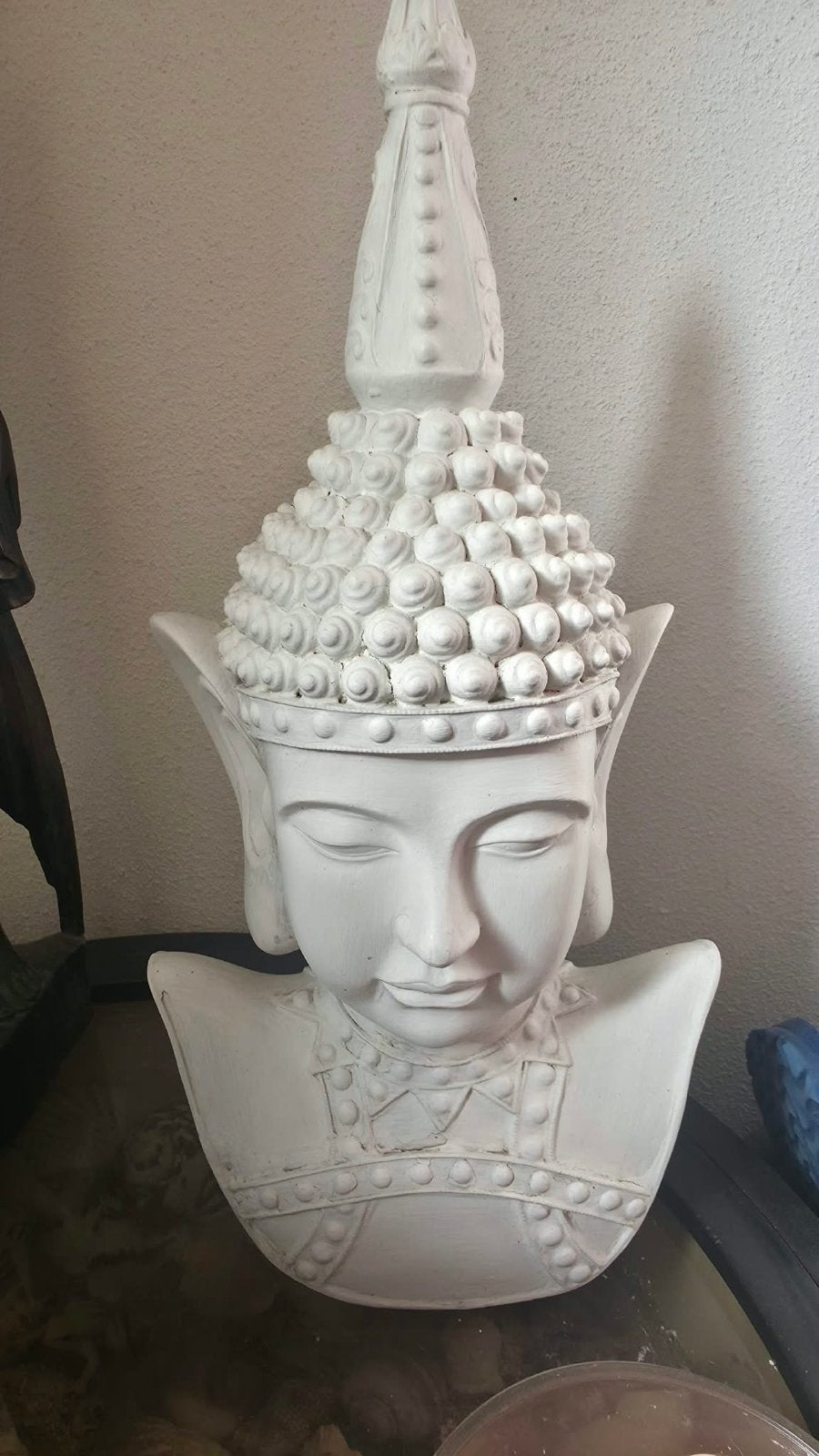 Boeddha beeld - Wit - Aziatische stijl, Ophalen of Verzenden, 20 - 50 cm, Beeld, Azië