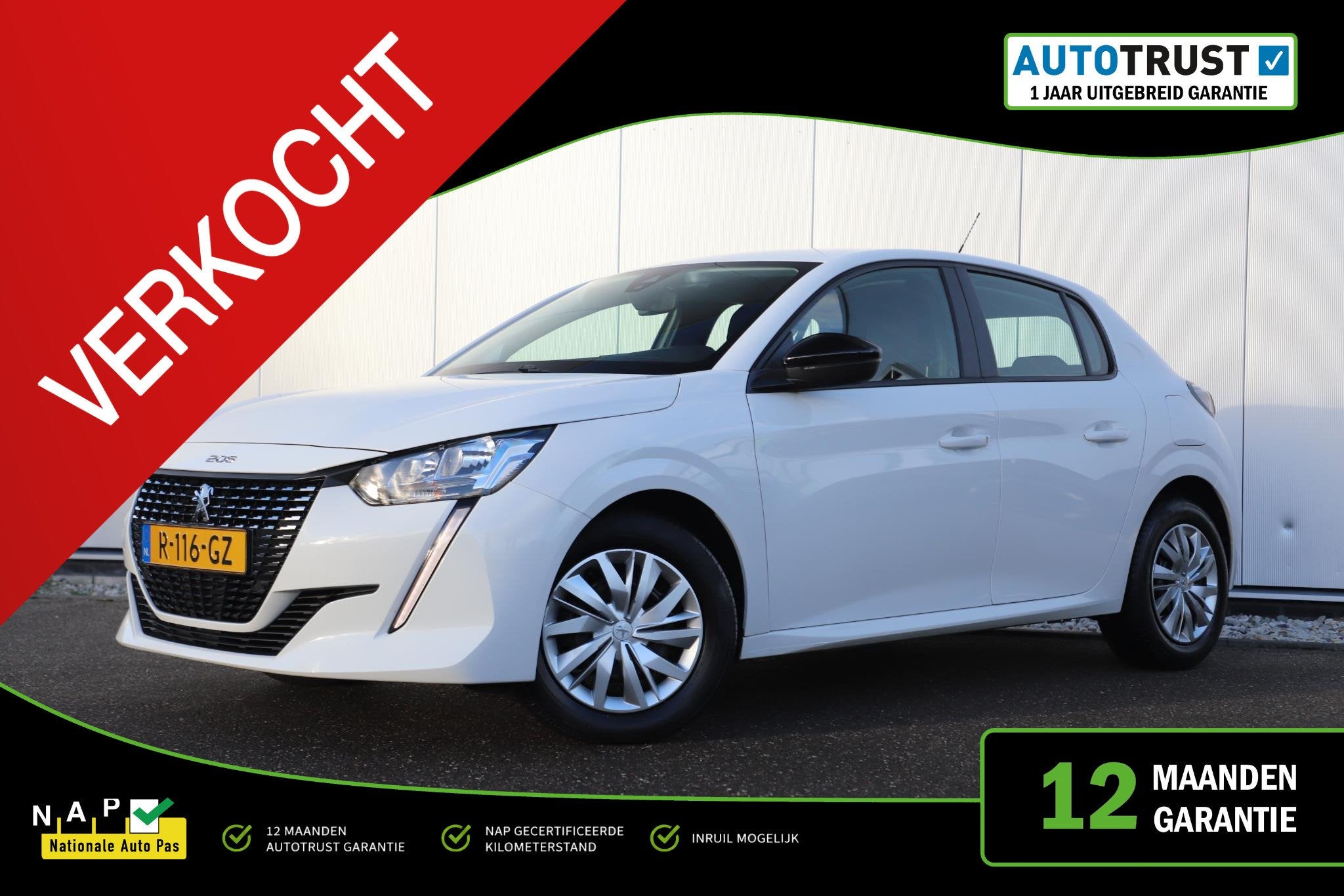 Peugeot 208 1.2 PureTech Active Carplay Android Navigatie Ai, Voorwielaandrijving, Euro 6, 1199 cc, Met garantie (alle)