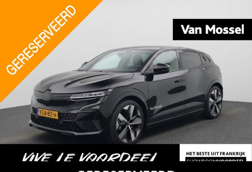 Renault Megane E-Tech Business Edition 220 pk comfort range, Auto's, Dealer onderhouden, Zwart, Verwarmde buitenspiegels, 462 km