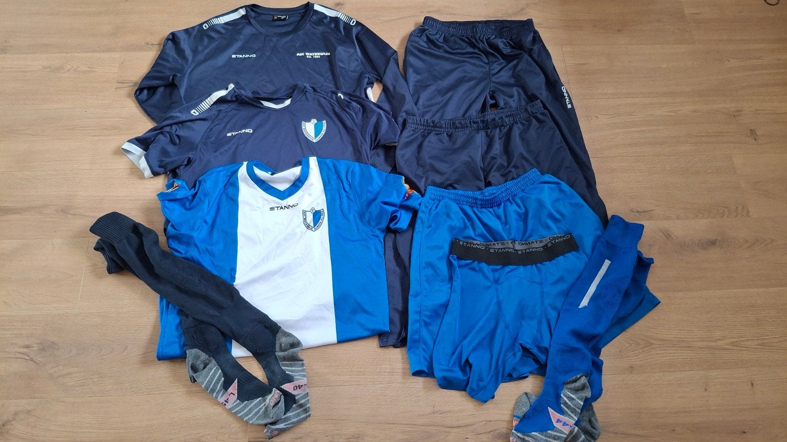 Voetbalkleding!, Maat 52/54 (L), Blauw, Ophalen of Verzenden, Voetbal