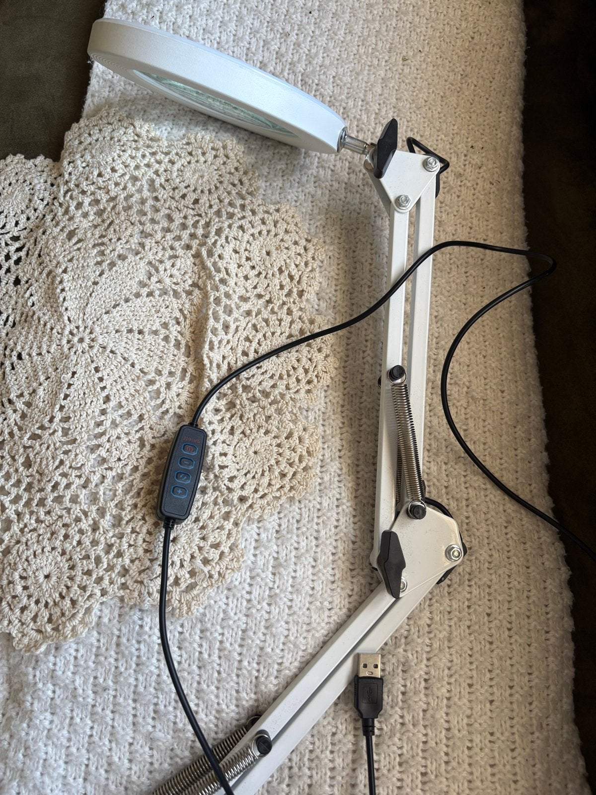 Verstelbare Loeplamp met LED-verlichting en Klem, Verzenden, Zo goed als nieuw, Vergrootglas of Loep