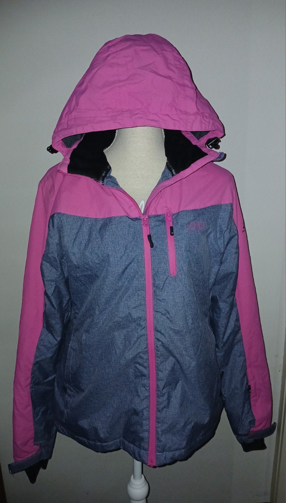 1x gebruikte Mountain Peak ski-jas dames roze/grijs maat L, Maat 42/44 (L), Ophalen of Verzenden, Zo goed als nieuw, Jack