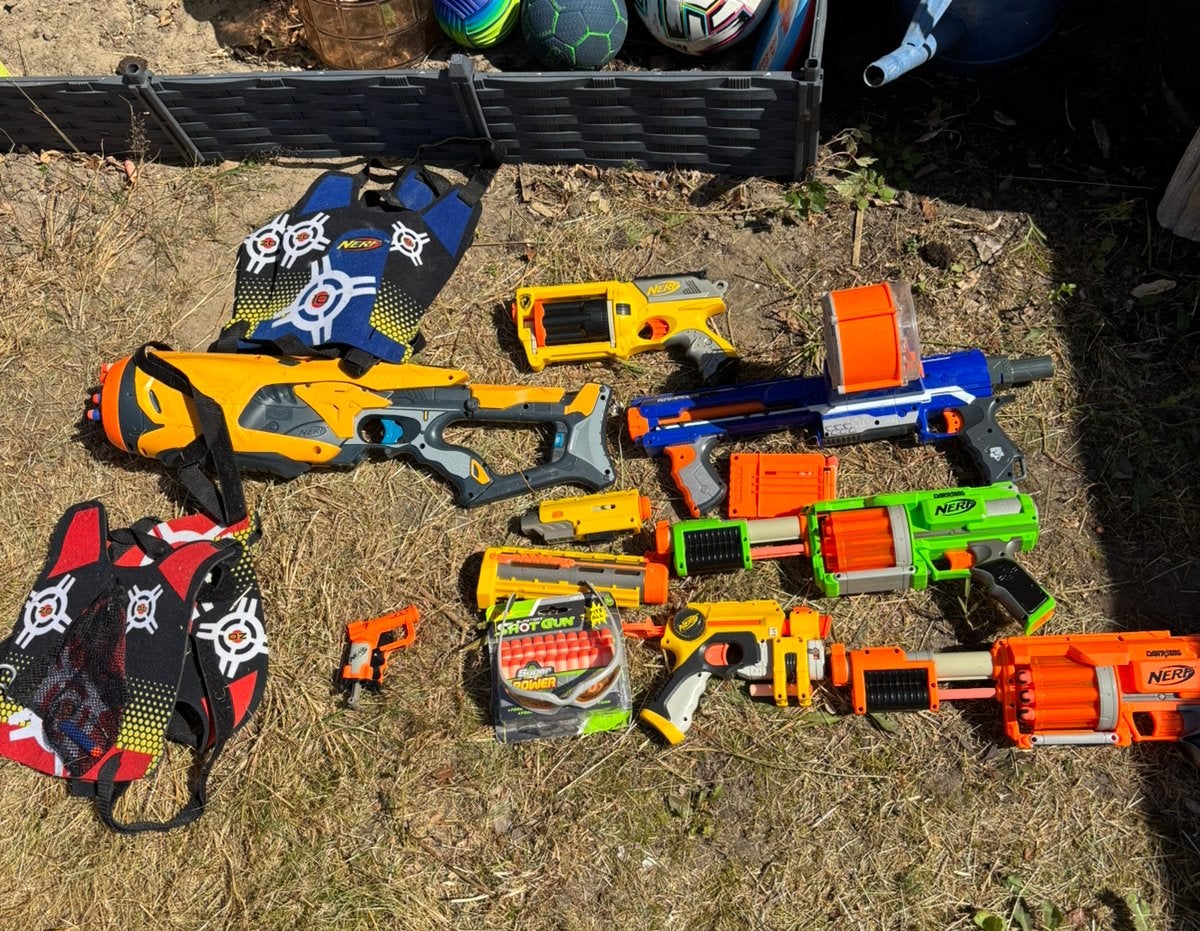 Complete Nerf-set, Ophalen, Zo goed als nieuw