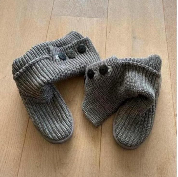 Ugg gebreid 38, Hoge laarzen, Ophalen of Verzenden, Zo goed als nieuw, Grijs