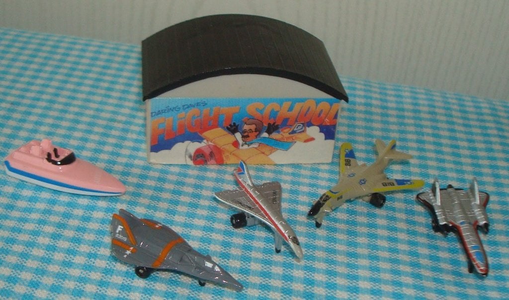 GALOOB micro Machines airport vliegtuigen vintage jaren 90, Ophalen of Verzenden, Gebruikt