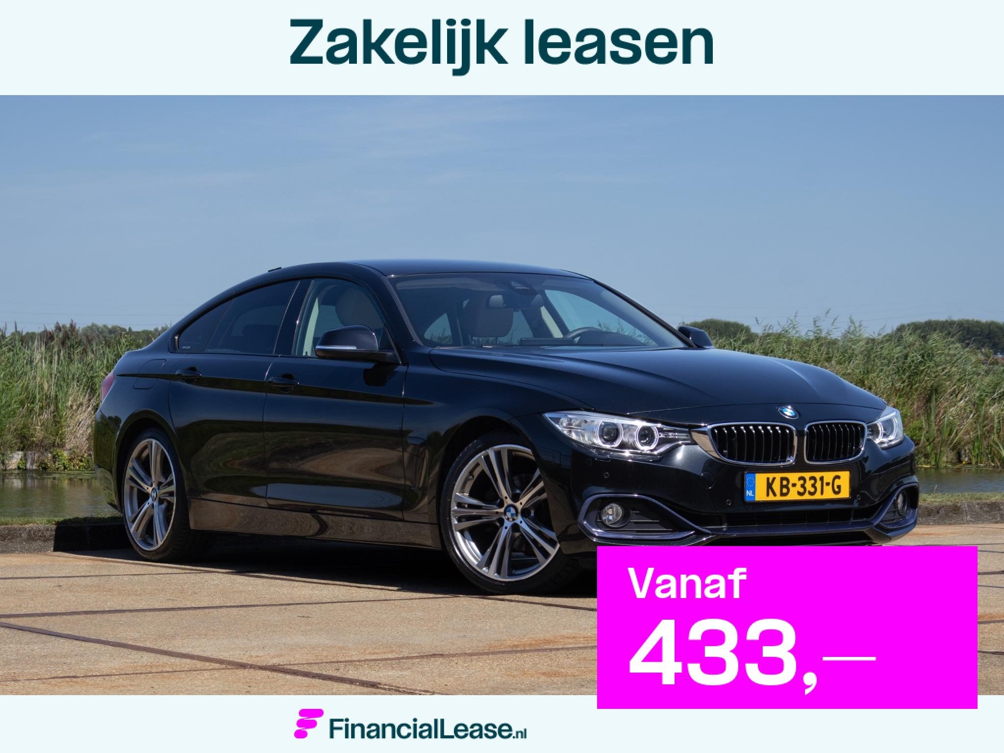 BMW 4-serie Gran Coupé 420i Sport 19" Memory Keyless, Automaat, Euro 6, 4 cilinders, Zwart