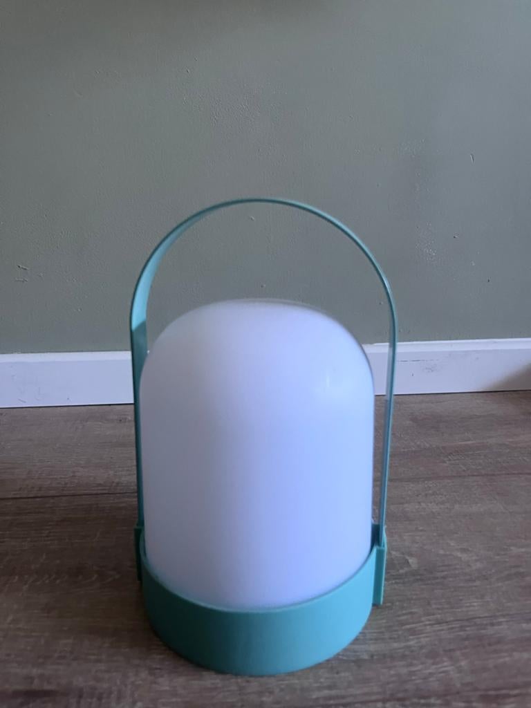 Draagbare LED-lamp met handvat, mintgroen, Ophalen of Verzenden, Zo goed als nieuw