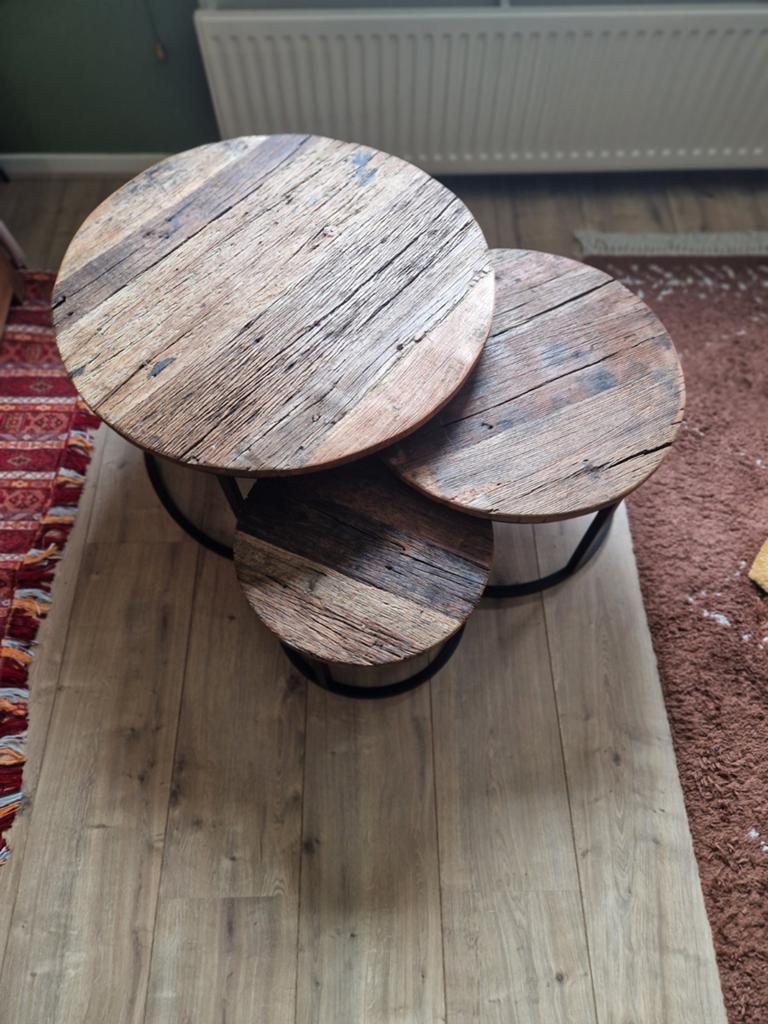 3 salontafels, Ophalen, 50 tot 100 cm, Rond, 50 tot 100 cm