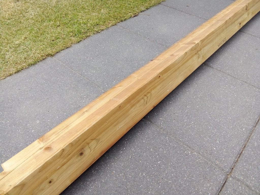 Houten paal 120x120mm (geimpregneerd vuren), Ophalen, Zo goed als nieuw, 180 tot 250 cm, Palen