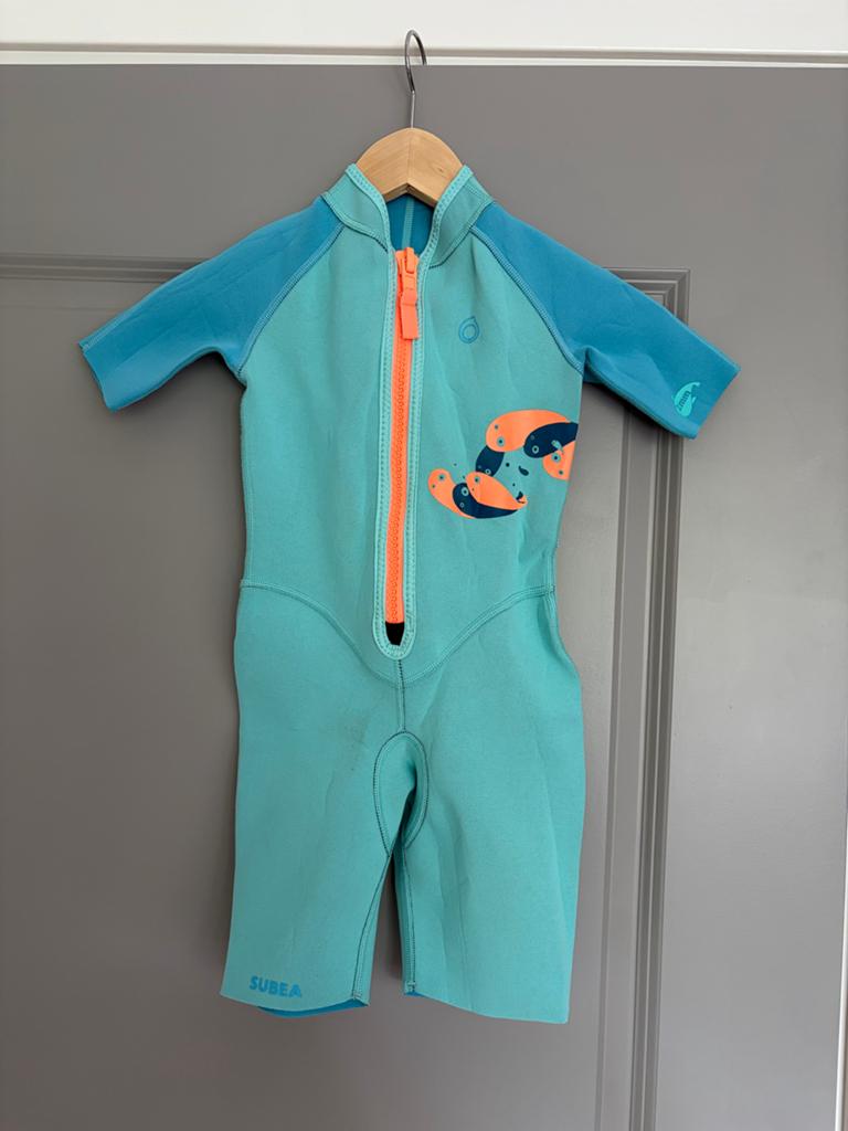 Neopreen waterpak wetsuit Decathlon maat 116/124 cm Subea, Ophalen of Verzenden, Zo goed als nieuw, Jongen of Meisje, Zwem-accessoire