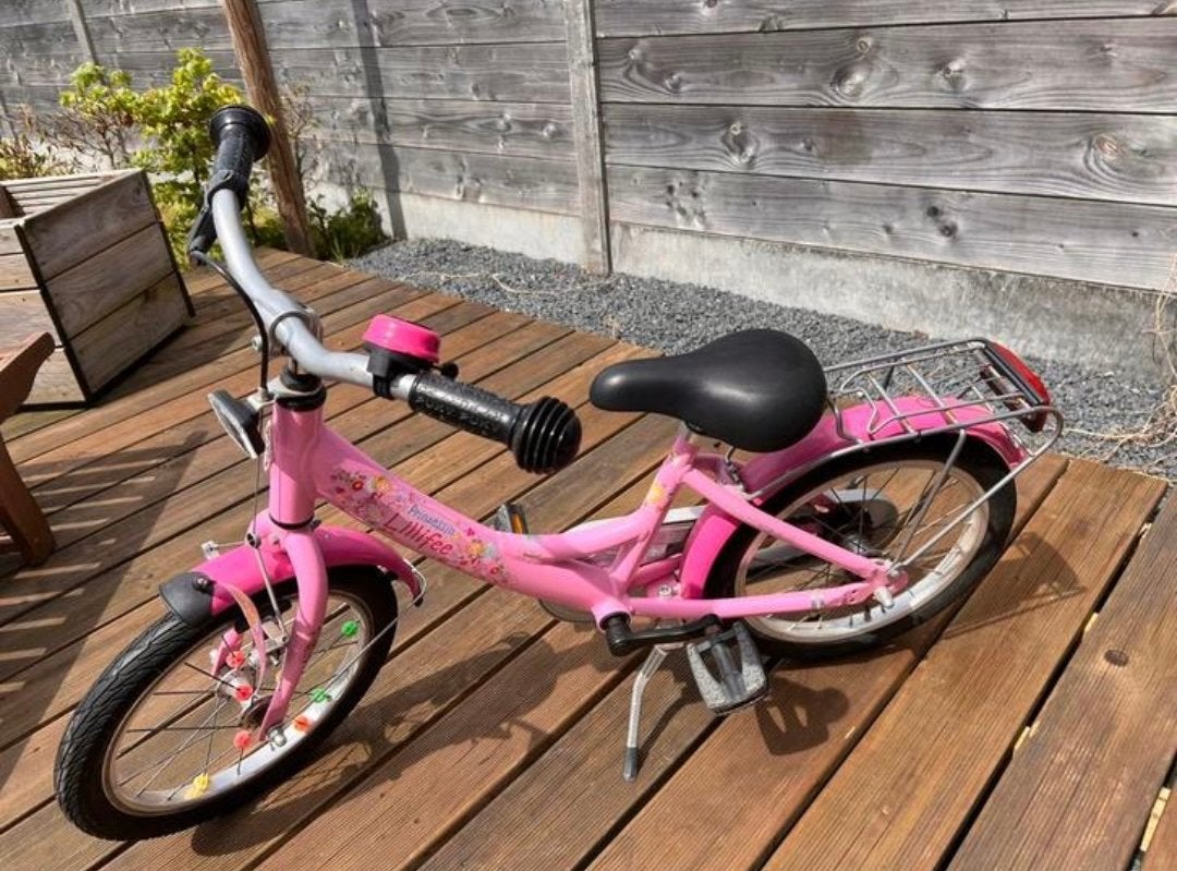 Roze Puky kinderfiets 16 inch met Princess Lillifee, Ophalen, Gebruikt, 16 tot 20 inch