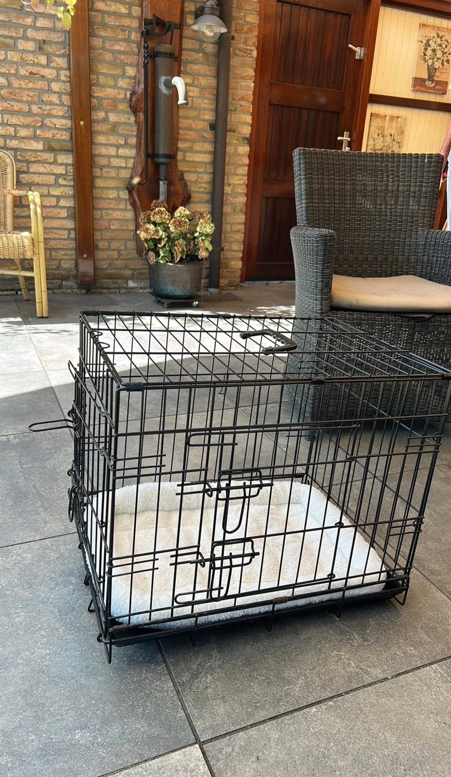 Mooie zwarte bench, Ophalen, Zo goed als nieuw