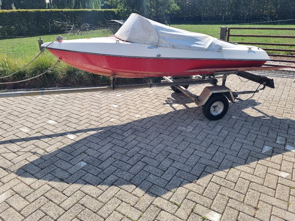 Hellwig speedboot met trailer, Ophalen, Overige merken, Gebruikt, 4 m