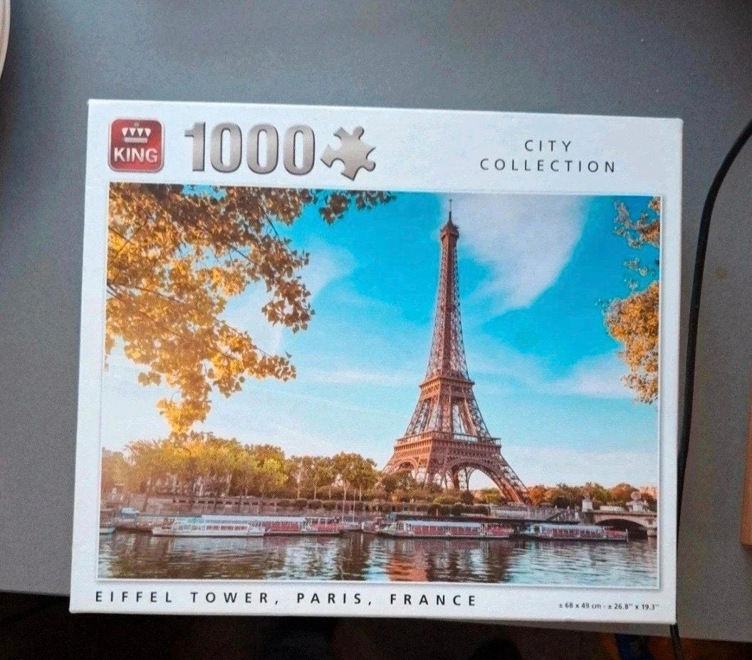 Eiffeltoren puzzel 1000 stukjes - Zo goed als nieuw, Ophalen of Verzenden, 500 t/m 1500 stukjes, Zo goed als nieuw, Legpuzzel
