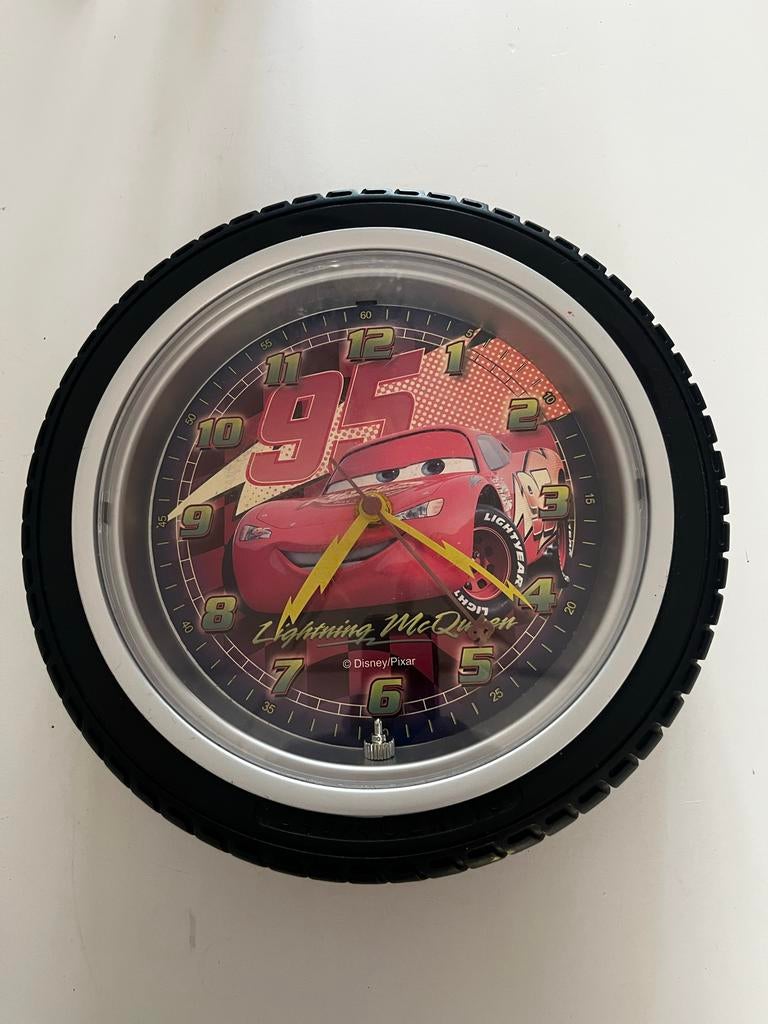 Disney Cars Bliksem McQueen Wandklok - Band Design, Ophalen of Verzenden, Gebruikt, Analoog, Wandklok