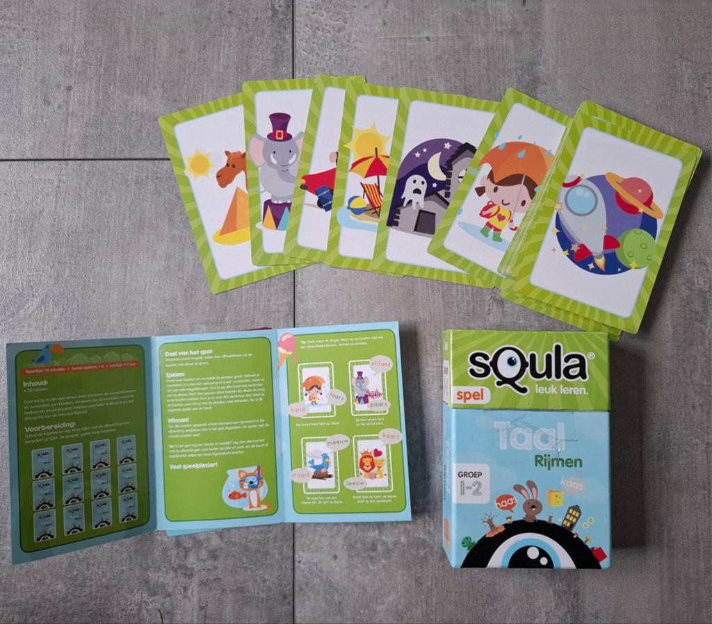 Squla kaartspel rijmen voor groep 1/2, kompleet., Ophalen of Verzenden, Speelkaart(en)