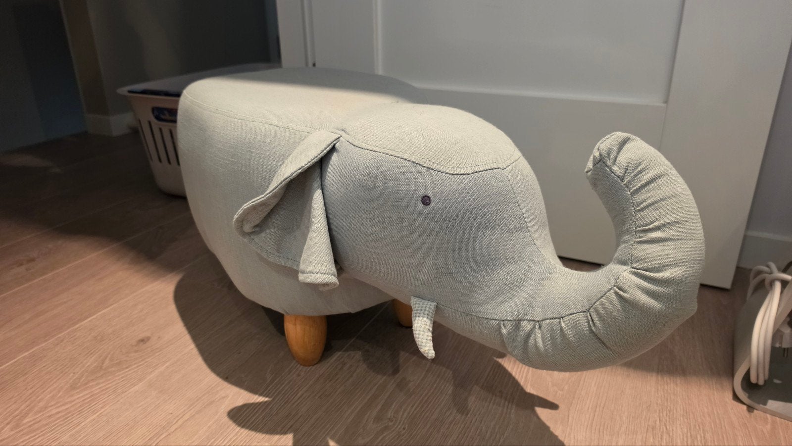 Zara Home Olifant Krukje/Poef voor Kinderkamer - Lichtblauw, Ophalen, Overige merken, Blauw, Zo goed als nieuw