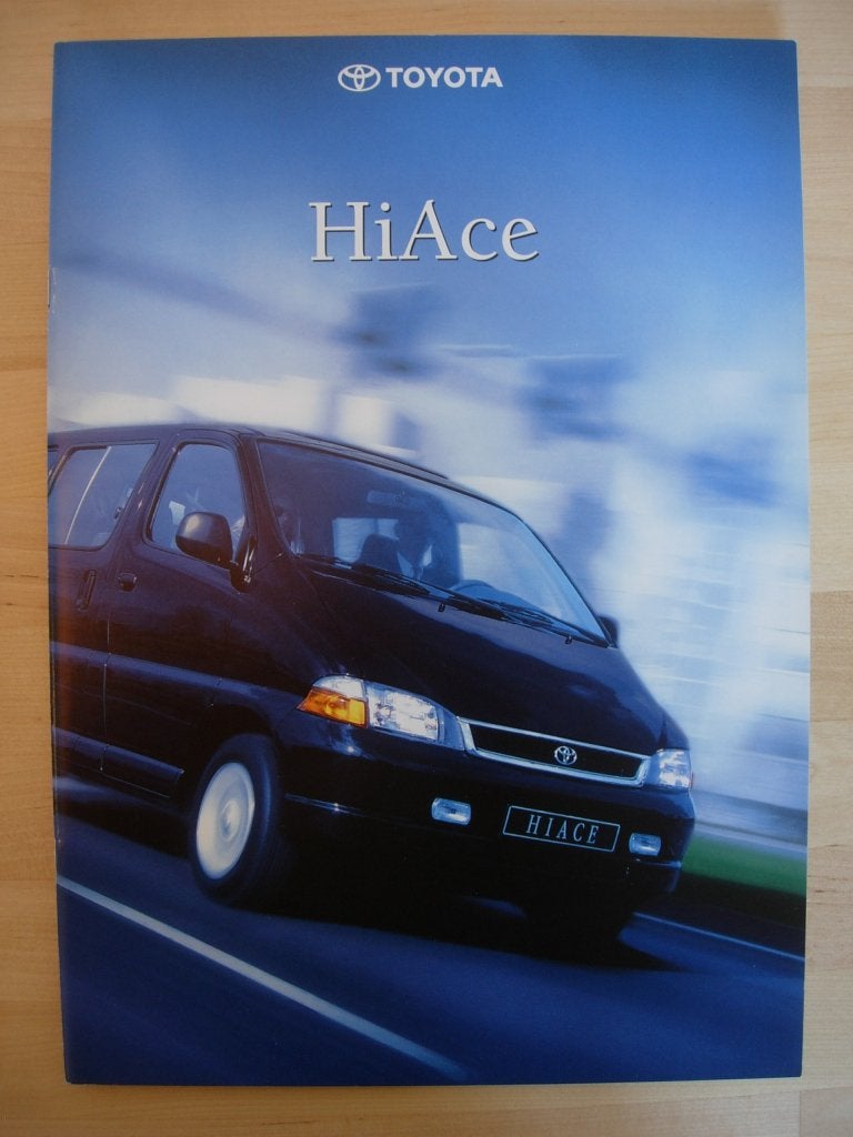 Toyota HiAce Brochure 1998 – Hi-Ace Bestelwagen, Toyota, Ophalen of Verzenden, Zo goed als nieuw, Toyota