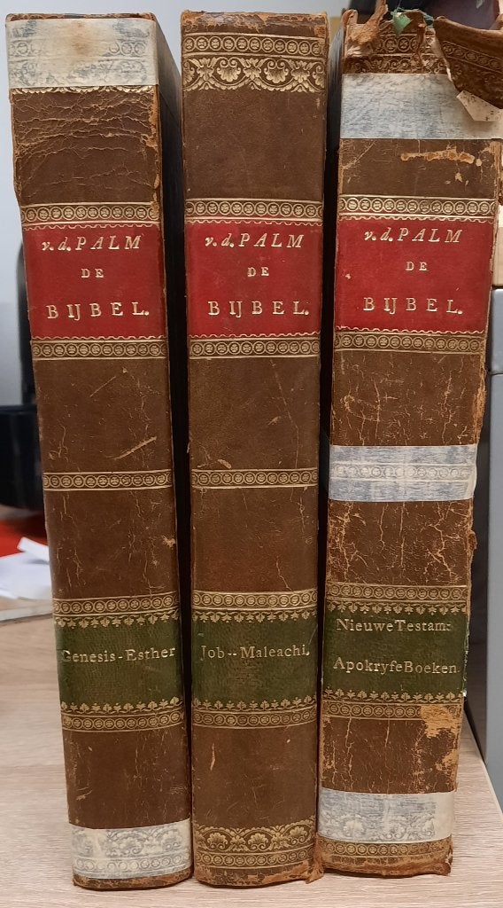 J. H. vd Palm - De Bijbel (5 st + Apocr. Bkn) 1818-'30 1e dr, Ophalen of Verzenden, J.H. van der Palm