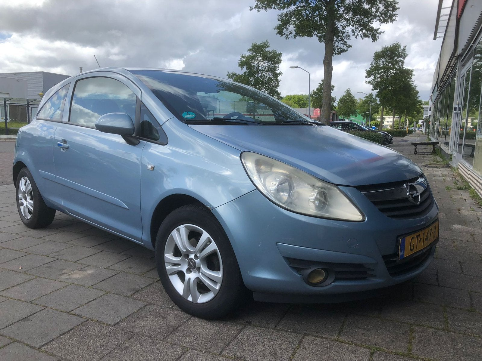 Opel Corsa 1.2 16V 3D 2007, Auto's, Voorwielaandrijving, 4 cilinders, Blauw, 1229 cc