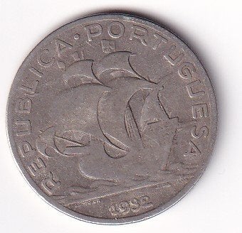 Portugal 5 Escudo 1932 Zeer Goed   Zeer schaars, Verzenden, Overige landen, Losse munt, Zilver