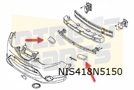 Nissan Qashqai (1/14-6/17) (J11E) demping L+R voorbumpervers, Auto-onderdelen, -, -, Nieuw, Bumper