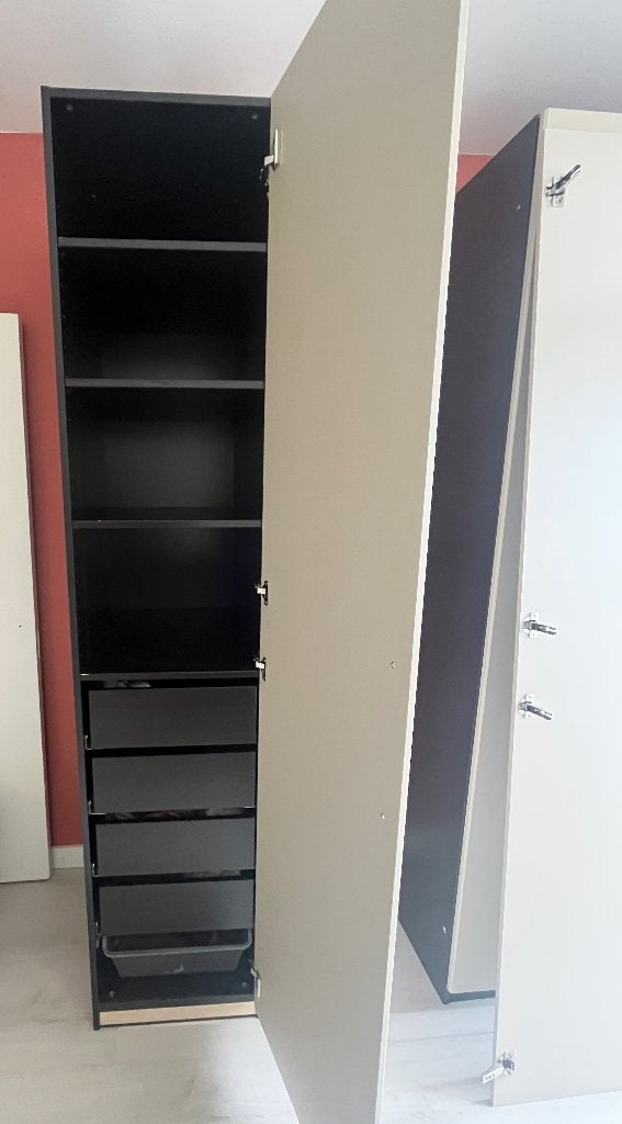 Pax kast bruin-zwart, Huis en Inrichting, Kasten | Kledingkasten, Ophalen, Met plank(en), 200 cm of meer, 50 tot 100 cm