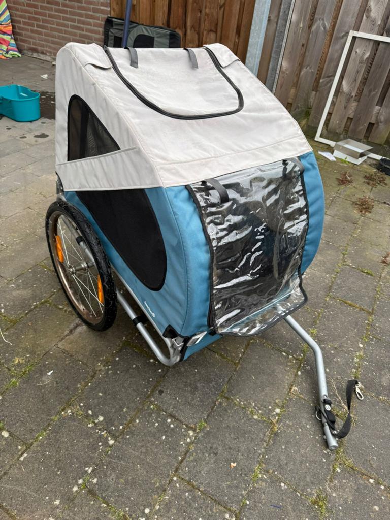 Honden fietskar van beeztees, Fietsen en Brommers, Fietsaccessoires | Aanhangers en Karren, Ophalen, Gebruikt, Hondenkar