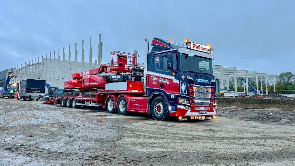 WSI SCANIA  R FLAT ROOF SLEEPER CAB + SEMI LOWLOADER  PWT, Ophalen of Verzenden, Nieuw, Bus of Vrachtwagen, Wsi