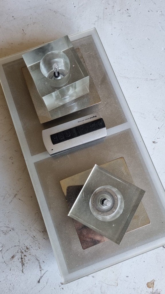 Halo geen Lamp drie kleuren met afstandbediening 220v, Meerkleurig, Ophalen, Gebruikt