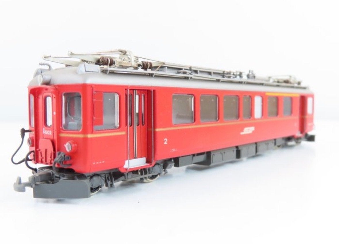 BEMO ABe 4/4 502 RhB Schmalspurbahn - H0e/H0m triebwagen, Overige merken, Ophalen of Verzenden, Zo goed als nieuw, Gelijkstroom