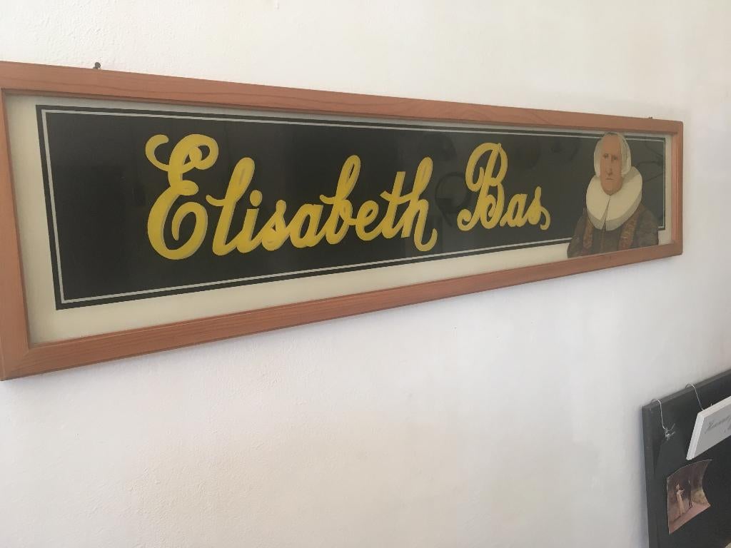 ingelijste lichtbakplaat elisabeth bas sigaren, Ophalen of Verzenden, Zo goed als nieuw, Sigarenbandjes