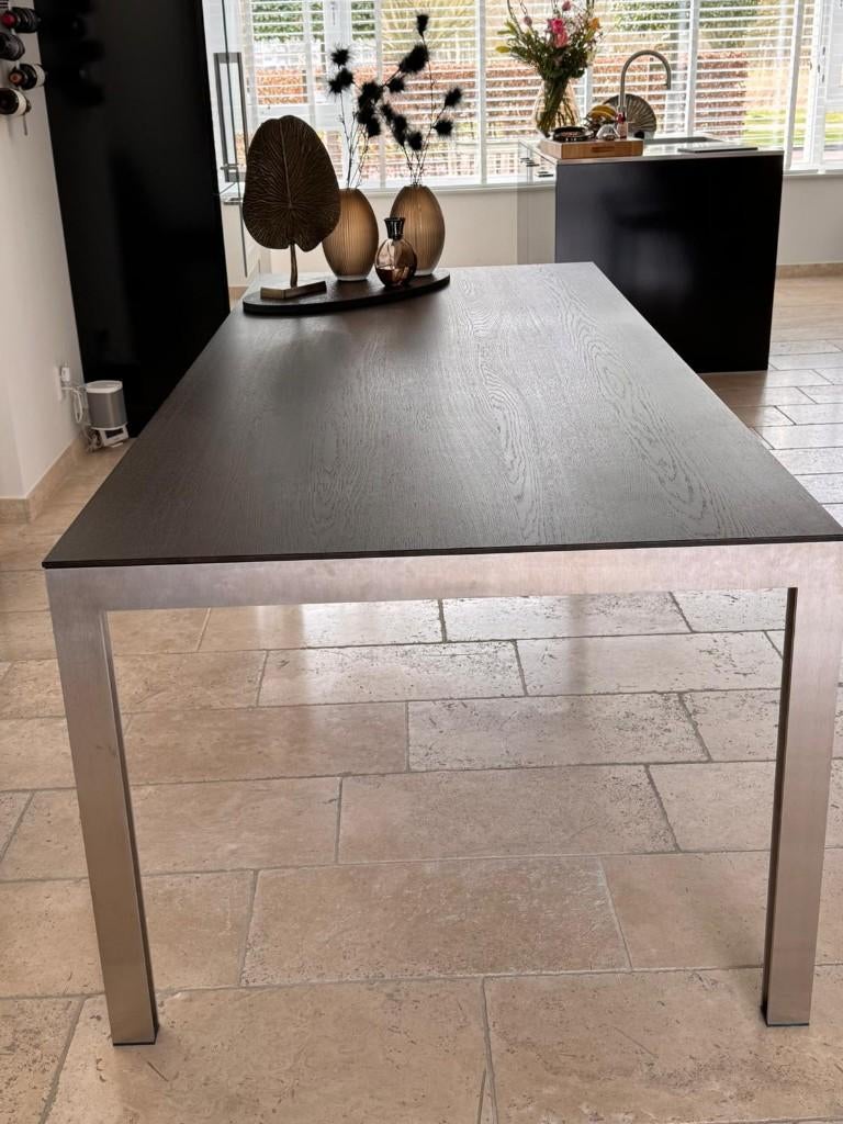 Leolux eettafel, Huis en Inrichting, Tafels | Eettafels, Ophalen, Gebruikt, 200 cm of meer, 50 tot 100 cm